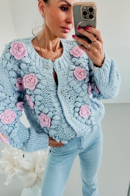 sweterek - Gruby włóczka blue