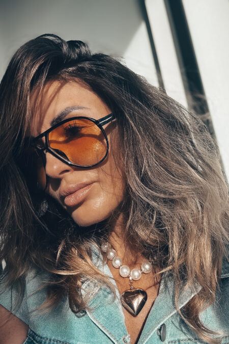 Okulary -Czarne żółte szła