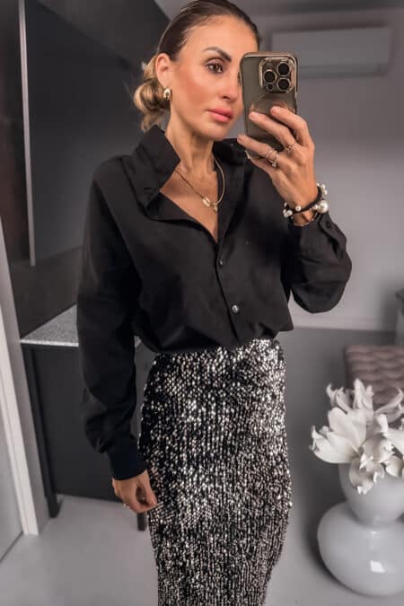 Koszula - Czarna bawełna wysyłka 24 h