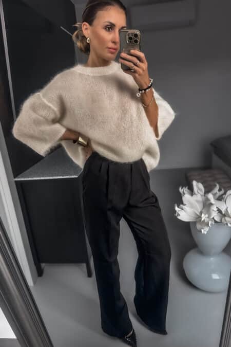 sweterek - Moher kid ecru wysyłka 24h