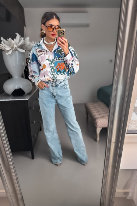 Spodnie -  Prosta nogawka szerokie Blue