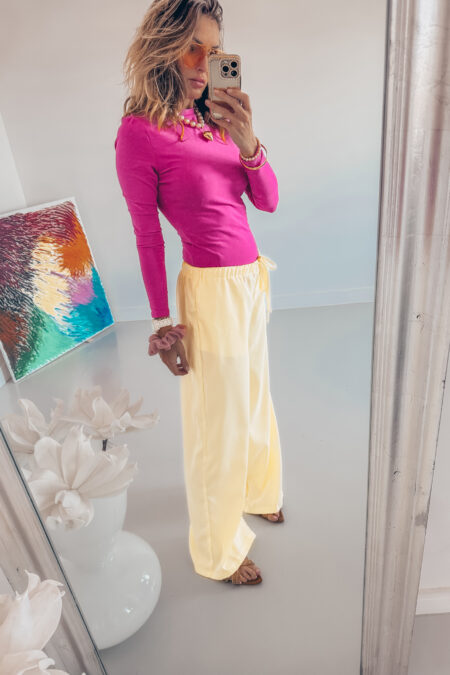 Bluzka - Super soft Dopasowana pink