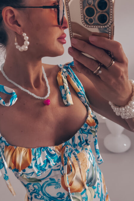 Kolczyki -  perełki kółka