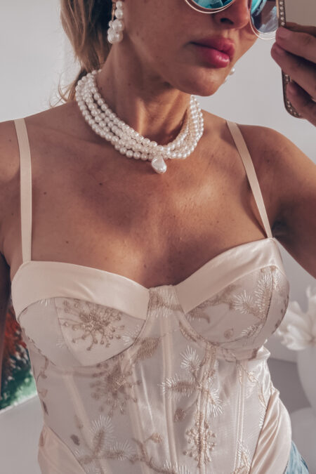 Naszyjnik - Korale z łezką