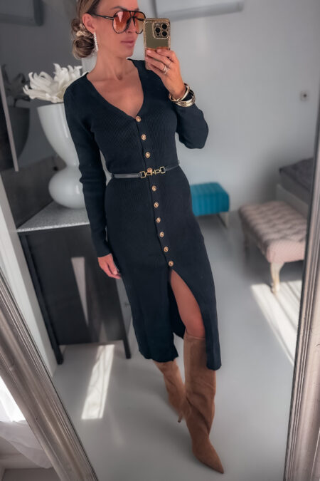 Sukienka - swetrowa czarno