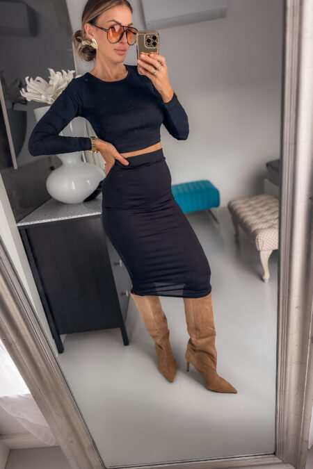 Komplet - czarny dopasowany