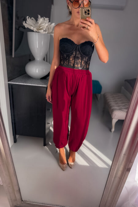 Spodnie -  Dresy Pumpy wino