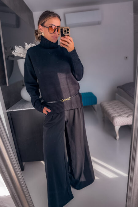 sweterek -Black  wełna i wiscoza super gruby