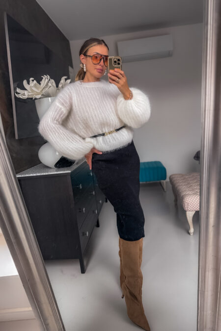 Spódnica -  czarna swetrowa szybka wysyłka