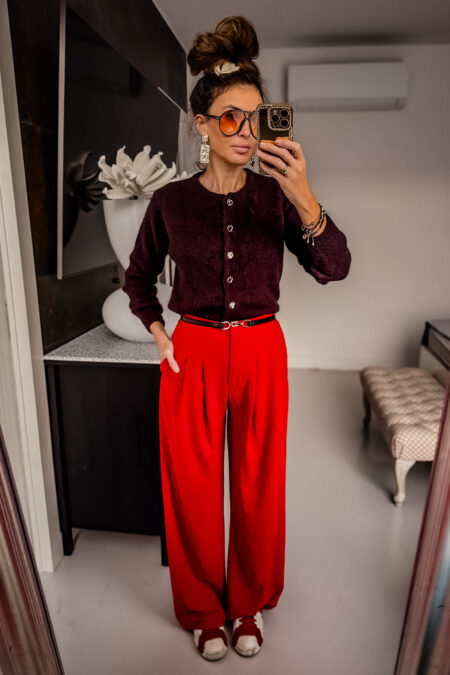 sweterek - Moher kid - wełna Merino brąz szybka wysyłka