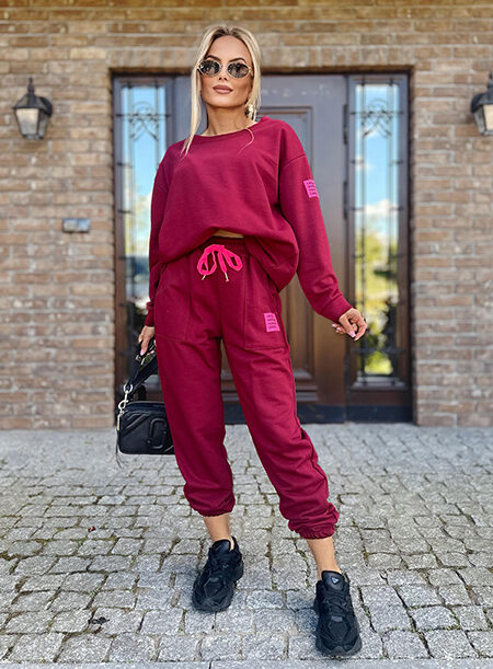 Komplet - Dresy bordo