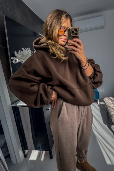 Bluza - Brązowa baloon szybka wysyłka