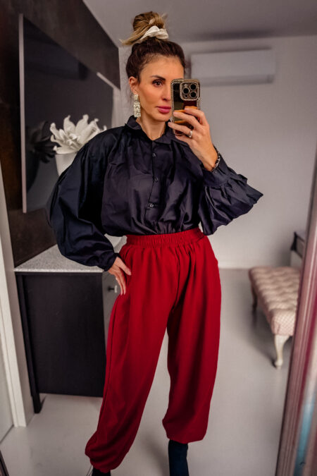 Koszula  -  Szeroki rękaw czarna szybka wysyłka