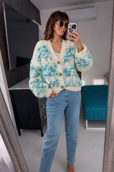 sweterek - Gruby włóczka mieta