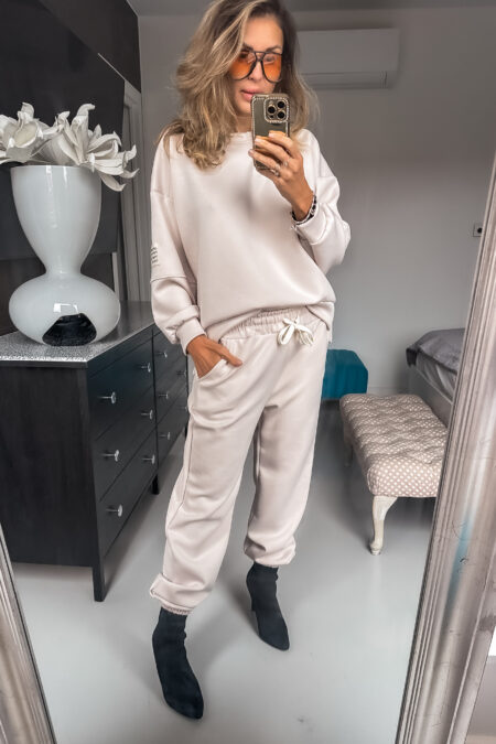 Komplet - Dresy jasne beżowe szybka wysyłka