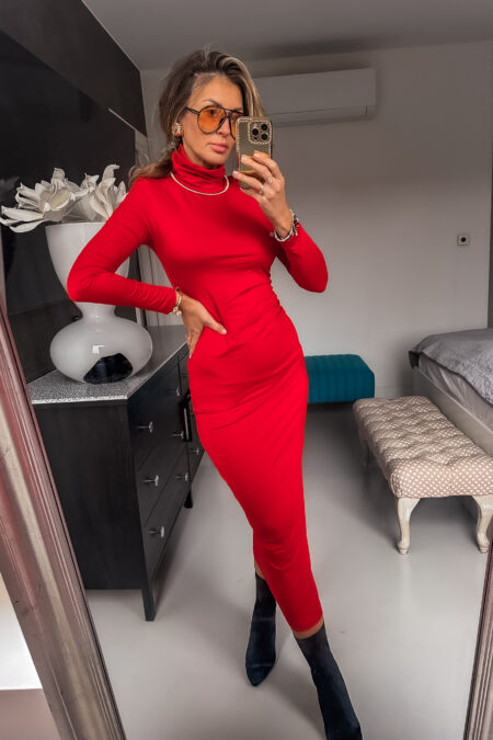 Sukienka - super soft  czerwona