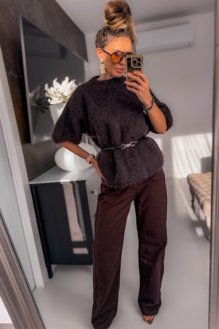 sweterek - kid Moher gruby gorzka  czekolada szybka wysyłka