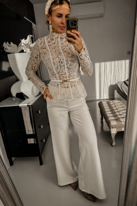 Bluzka - koronka Ecru Elegance szybka wysyłka 24h