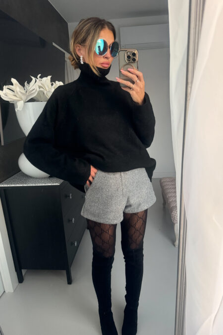 - spodenki - Szare grube