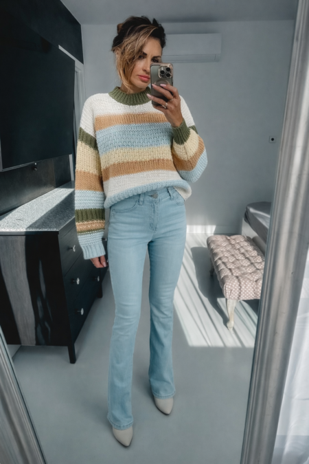 Sweterek - Pasiak pastel szybka wys