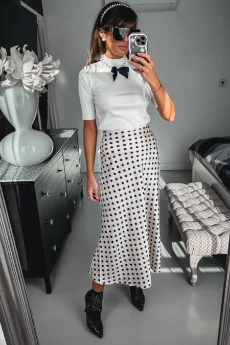 Spódnica - kropki długa