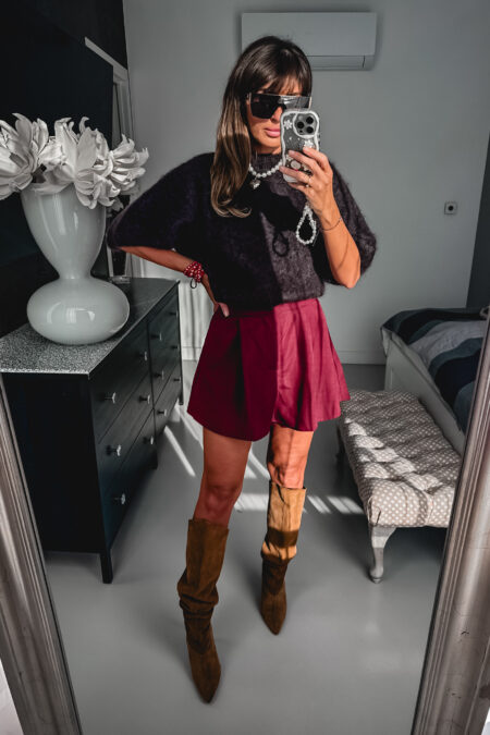 spodenki - Szerokie Bordo