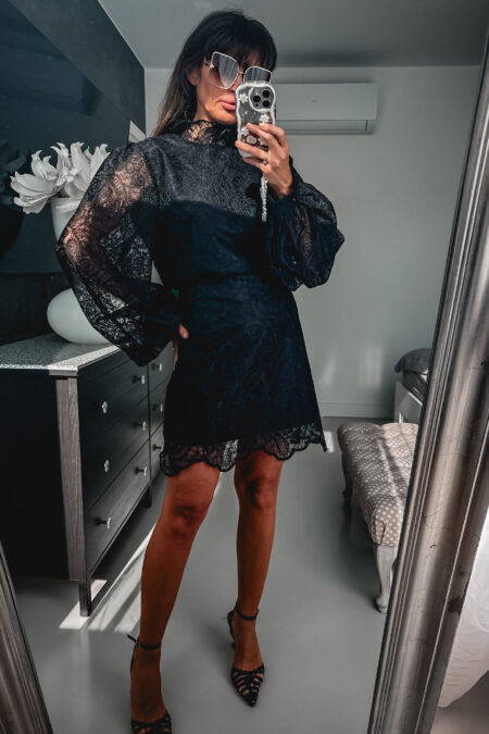 Komplet - bluzka i spódnica czarna